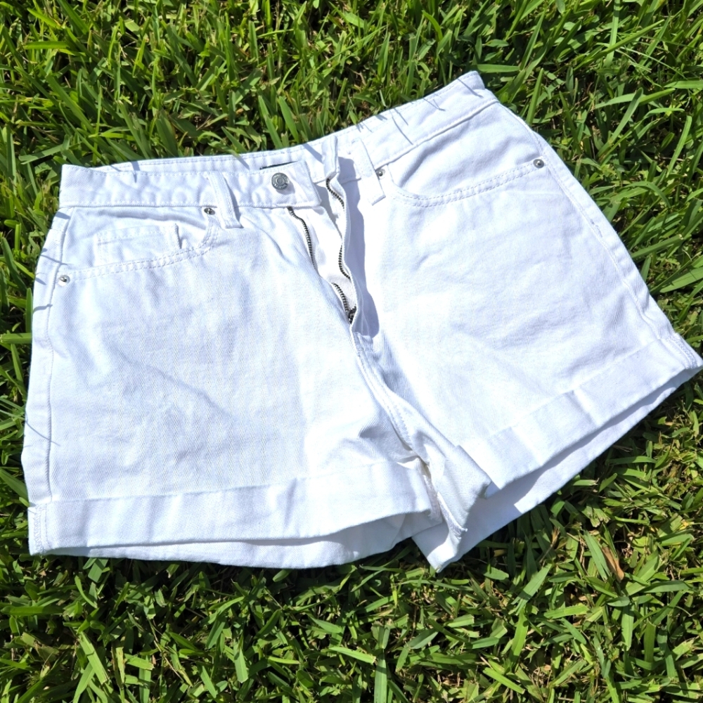 New White Denium Women's Shorts